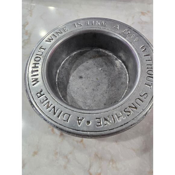 Vintage Wilton Pewter Wine Bottle Coaster - Picture 3 of 6